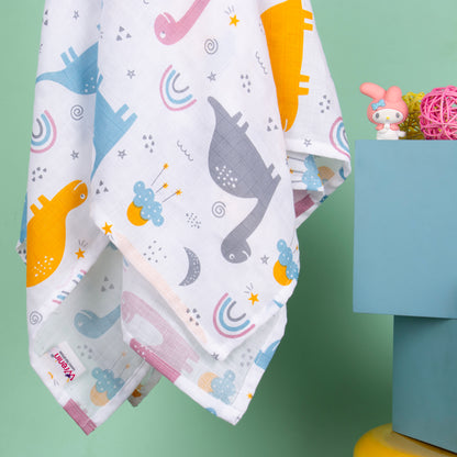 Muslin Swaddle - Starlit Dino Dreams