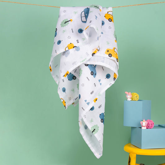 MUSLIN Swaddle - Vroom Vibes