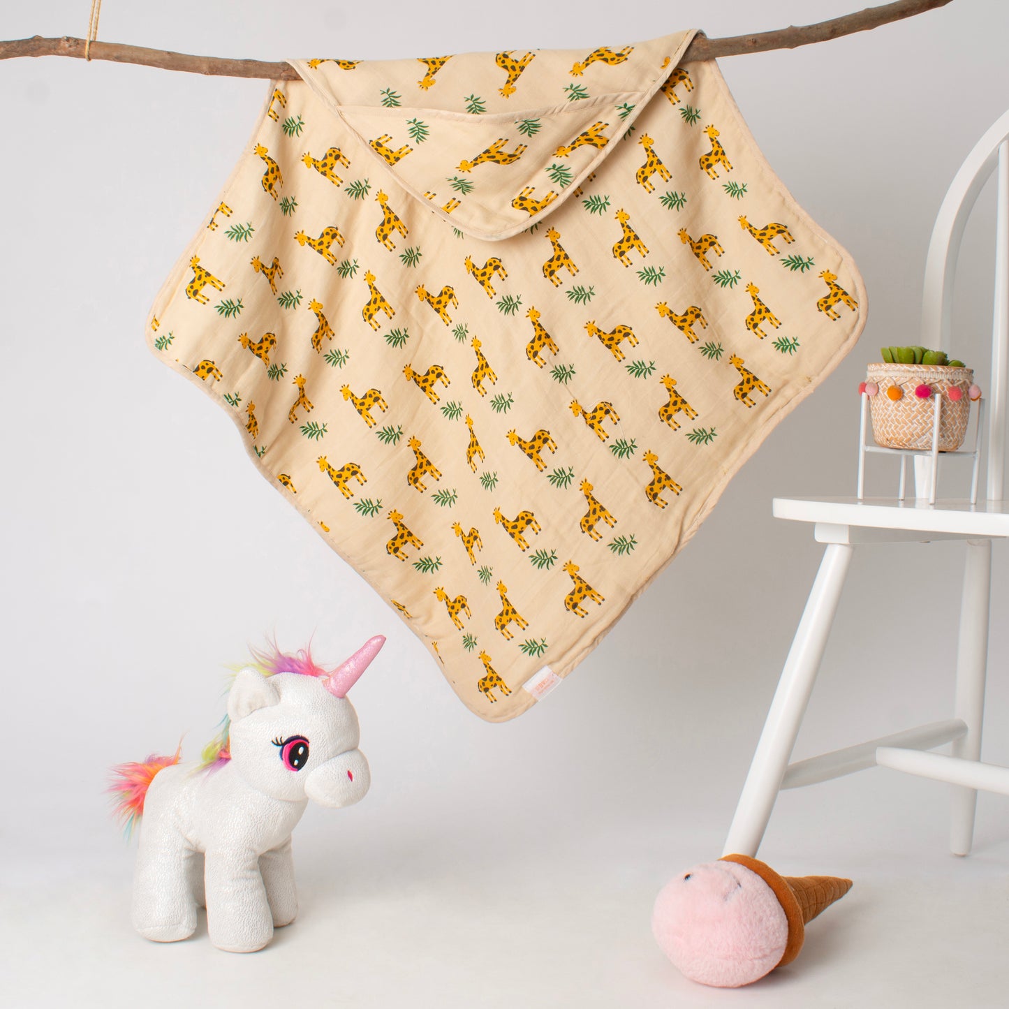 MUSLIN Hooded Blanket Premium - Jungle Joy Comfort Blanket