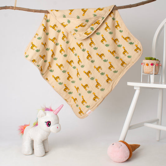 MUSLIN Hooded Blanket Premium - Jungle Joy Comfort Blanket