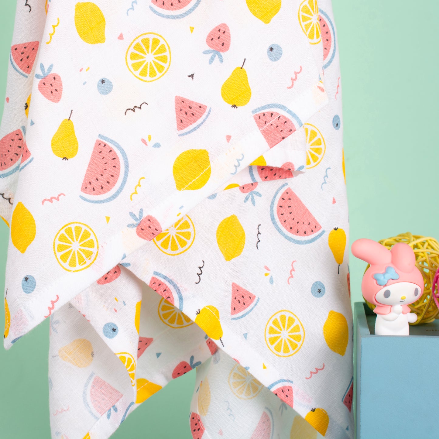 BAMBOO+ORGANIC-MUSLIN-SWADDLE-FRUIT FRENZY