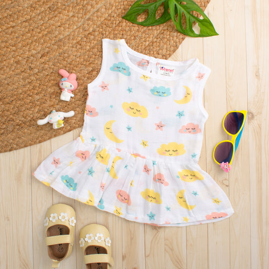 MUSLIN-FROCK-FRILL BOTTOM-TWINKLE TIDES