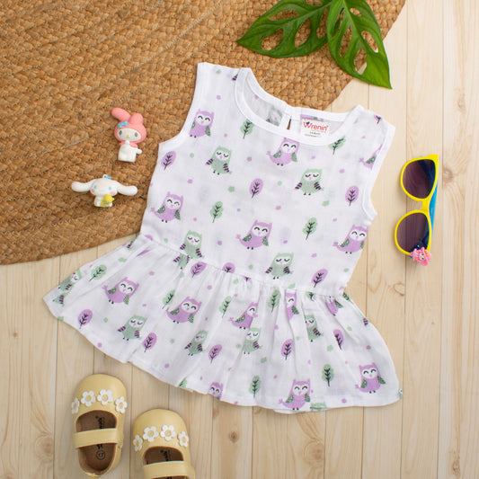 MUSLIN-FROCK-FRILL BOTTOM-HOOTIE CUTIES