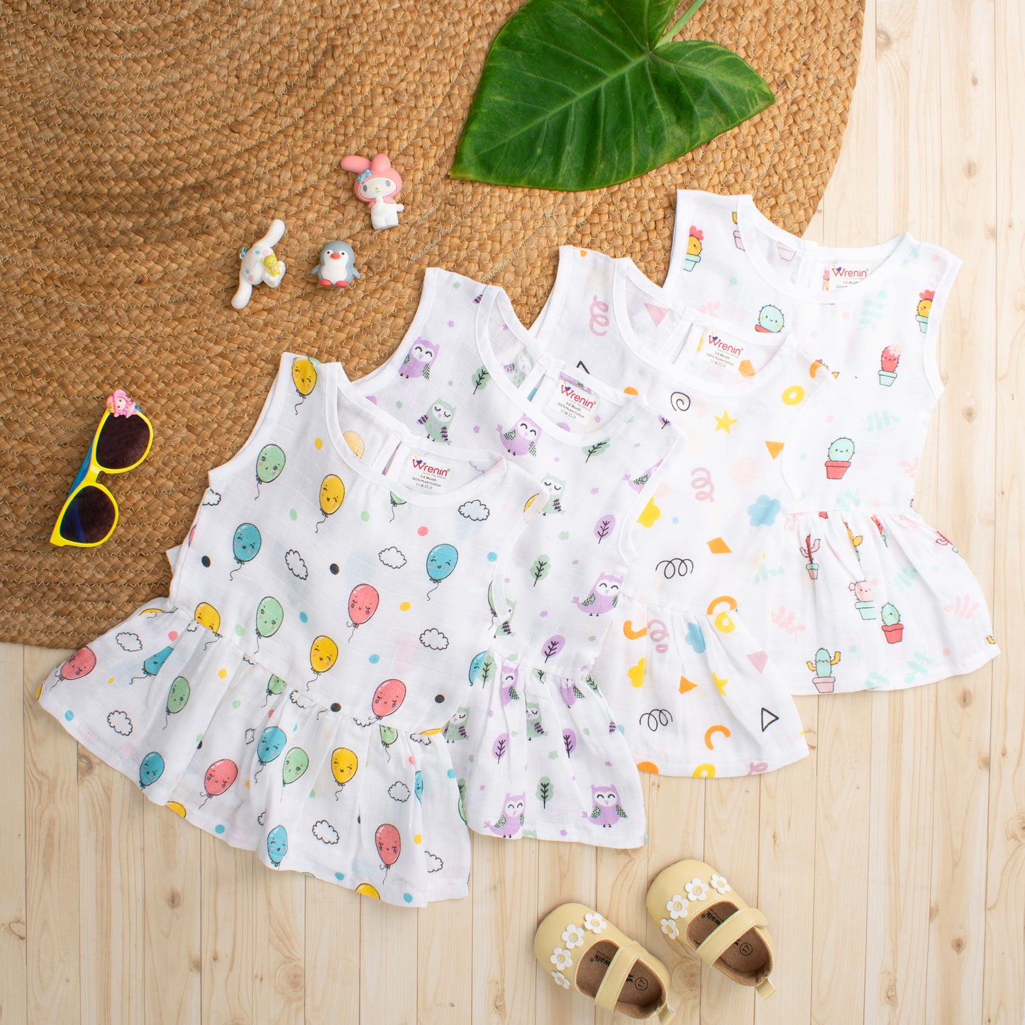 MUSLIN-FROCK-FRILL BOTTOM-HOOTIE CUTIES