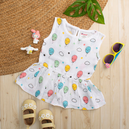 MUSLIN-FROCK-FRILL BOTTOM-FLOTING SMILES