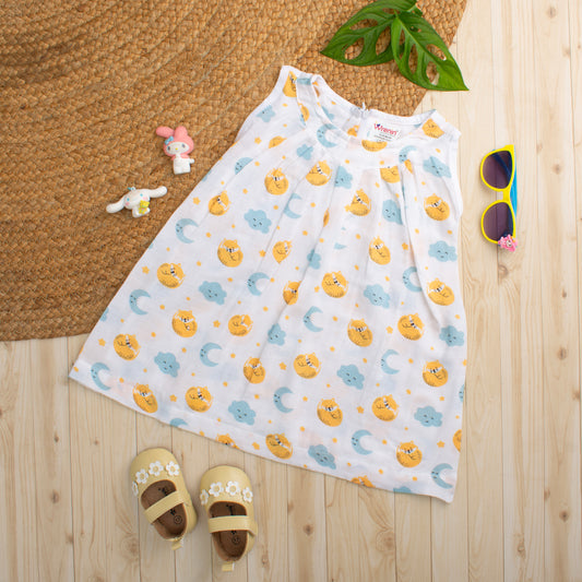 MUSLIN-FROCK-FRILLED-ZIP-Moonbeam Melody