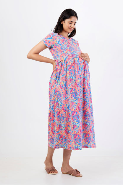 ZIPLESS MATERNITY WEAR SHORTSLEEVE - FLARE FLORA