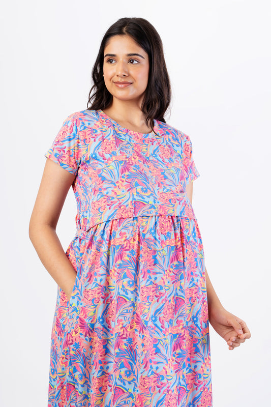 ZIPLESS MATERNITY WEAR SHORTSLEEVE - FLARE FLORA