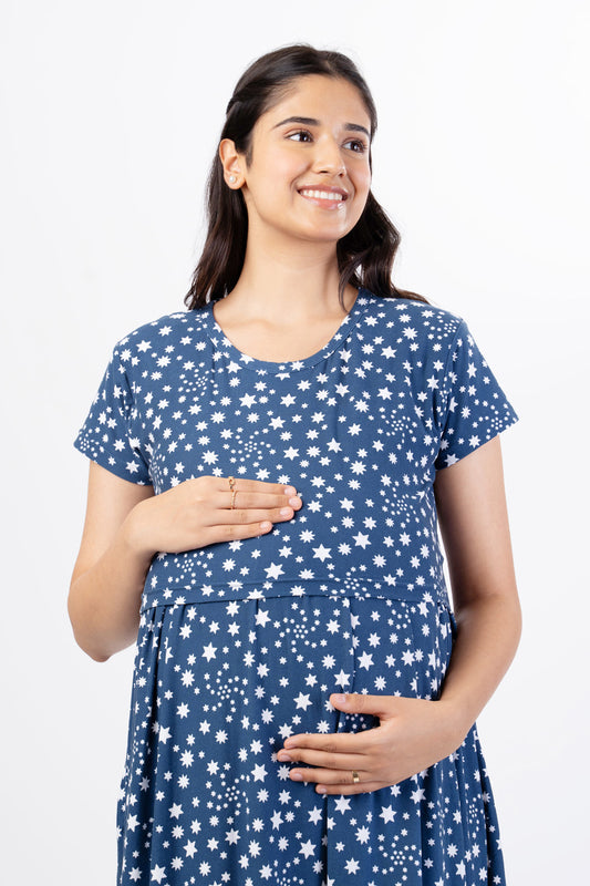 ZIPLESS MATERNITY WEAR SHORTSLEEVE - NEBULA  DREAMS