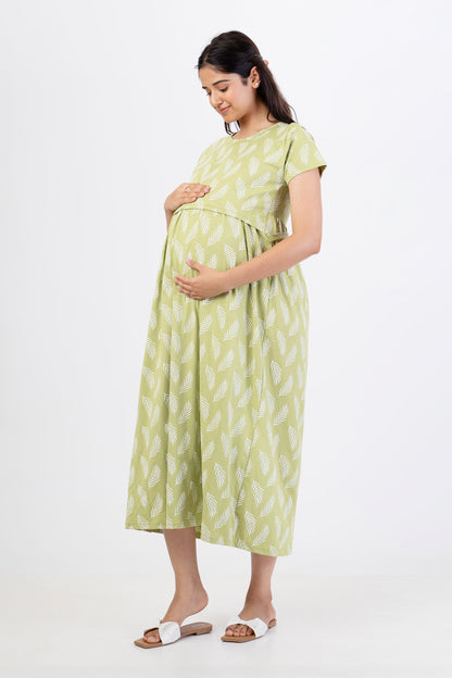ZIPLESS MATERNITY WEAR SHORTSLEEVE - OLIVE WHISPER
