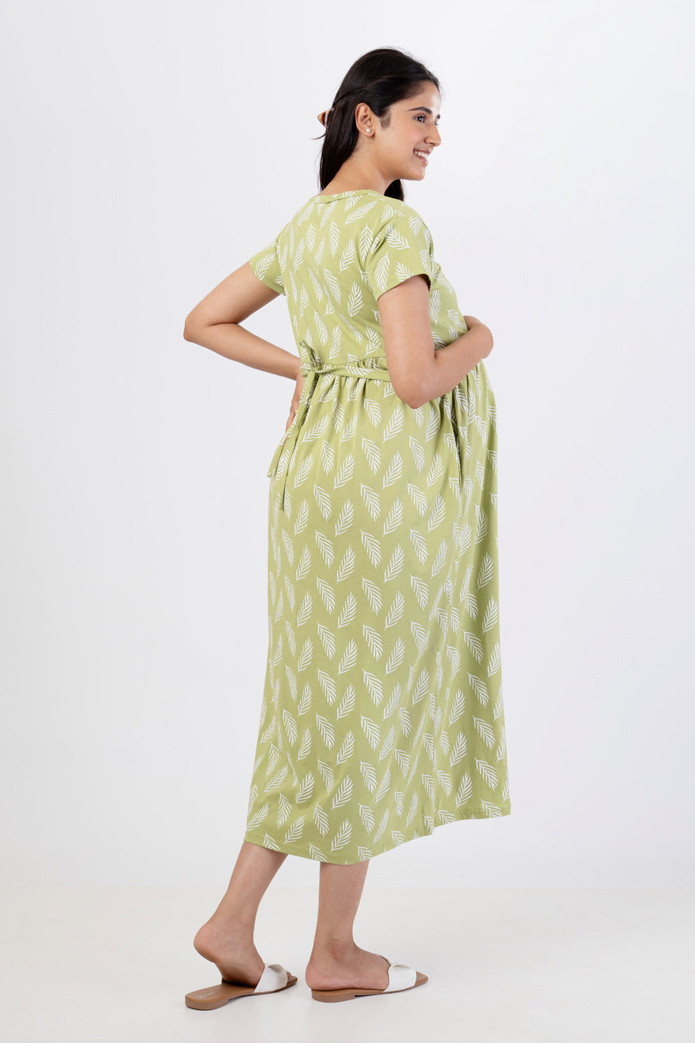 ZIPLESS MATERNITY WEAR SHORTSLEEVE - OLIVE WHISPER