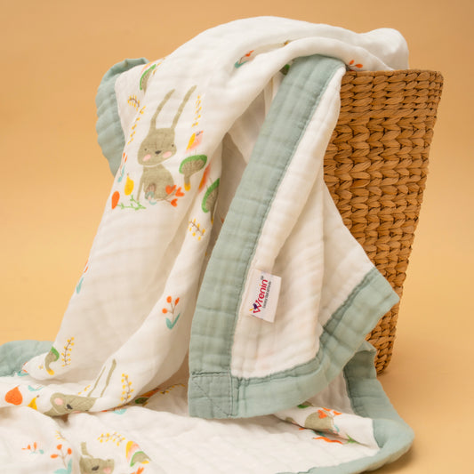 CRINKLE BLANKET | 6 LAYERS | ORGANIC MUSLIN | SPROUT & SNUGGLE