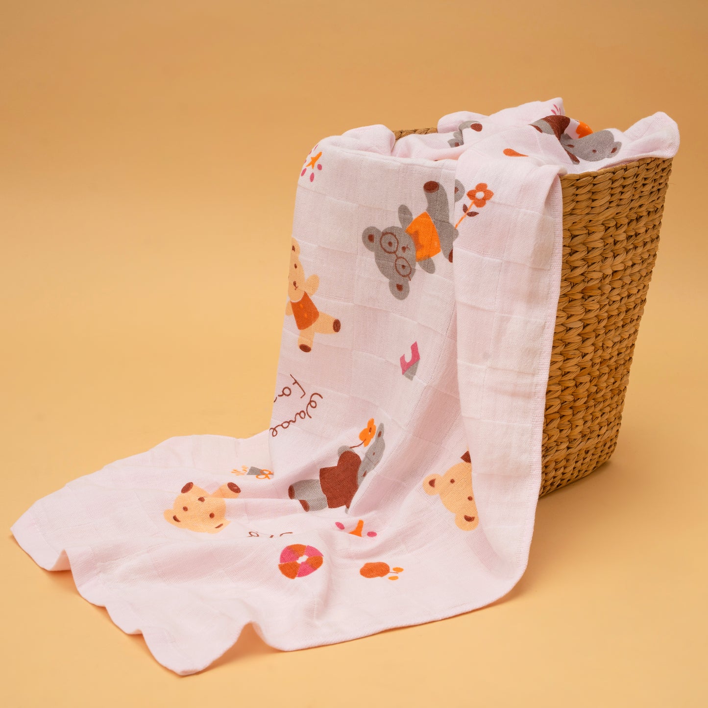 MUSLIN PRINTED TOWEL | Feather Light Series| Rosy Jungle Jive