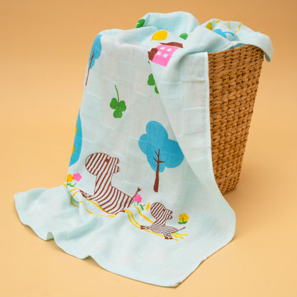 MUSLIN PRINTED TOWEL | Feather Light Series| Jungle Jaunt