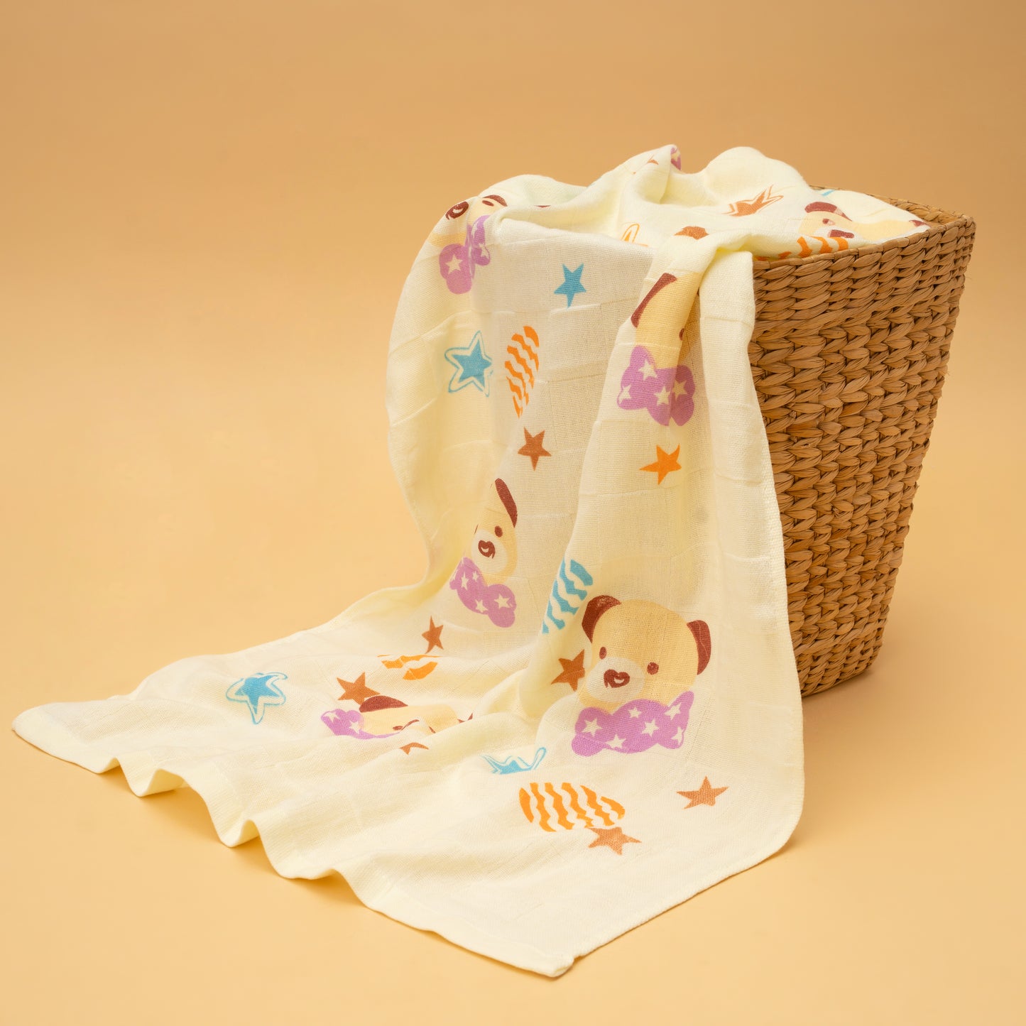 COMBO | MUSLIN TOWEL PRINTED|FEATHER LIGHT | PACK OF 3
