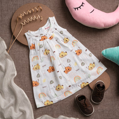 Muslin Frock Frill Zip - Koala Bliss