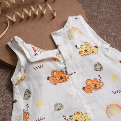 Muslin Frock Frill Zip - Koala Bliss