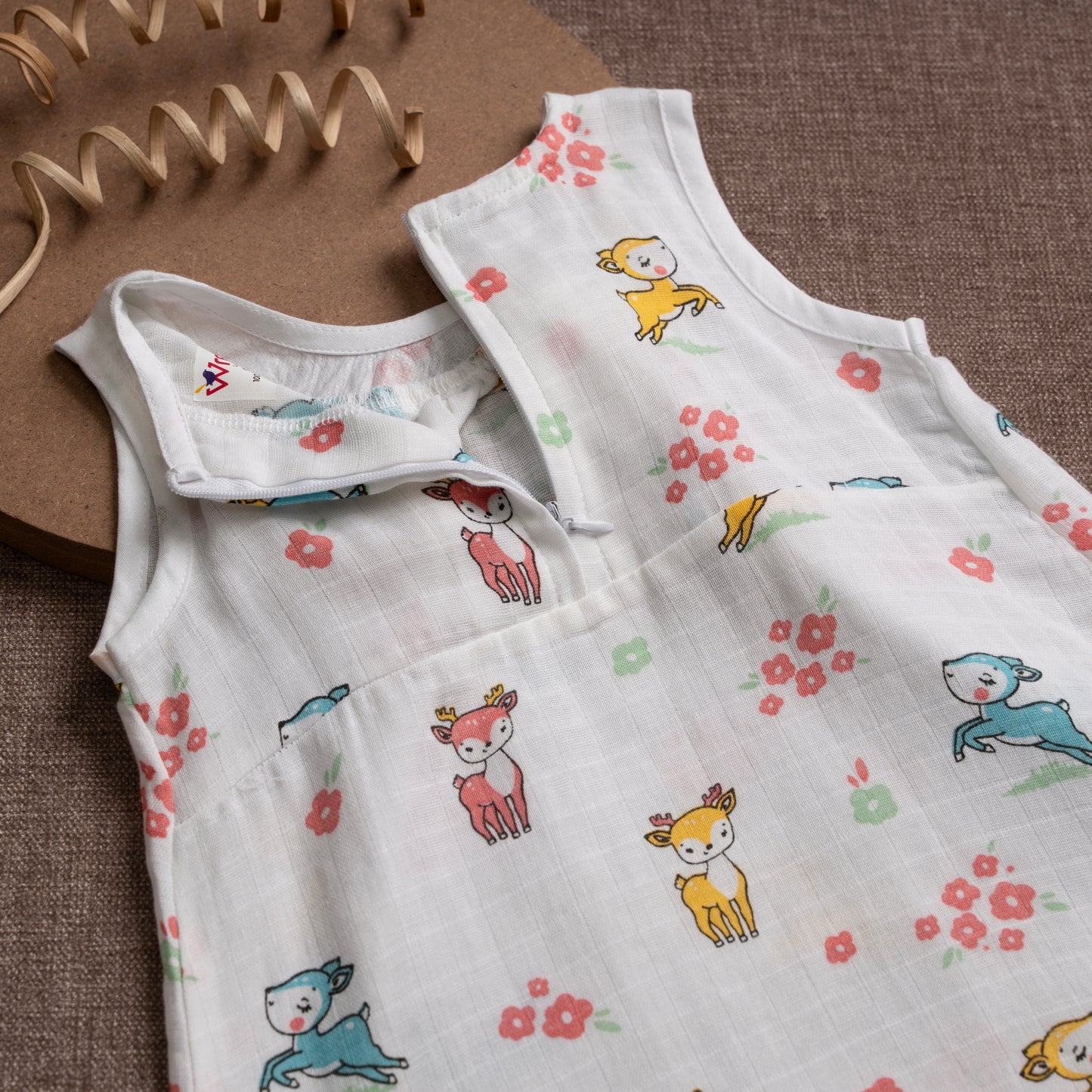 Muslin Frock Frill Zip - Deerly Beloved