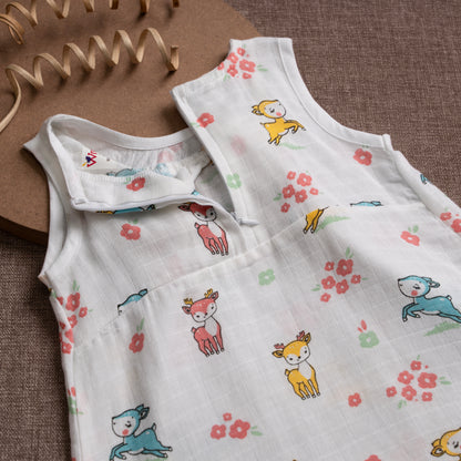 Muslin Frock Frill Zip - Deerly Beloved