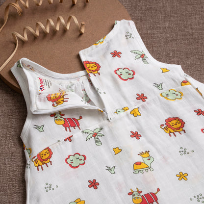 Muslin Frock Frill Zip - Tropical Trails