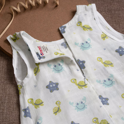 Muslin Frock Frill Zip - Marine Mates