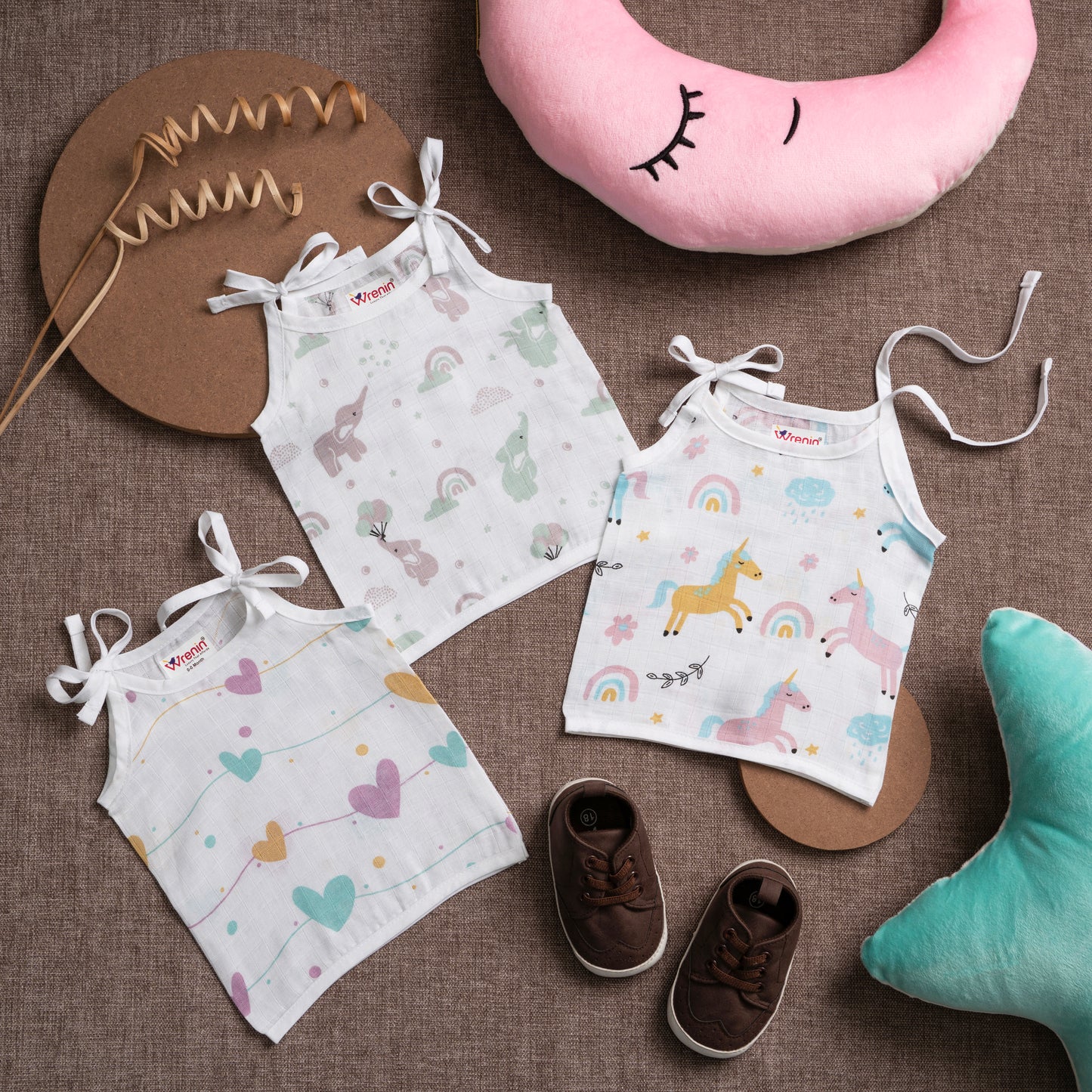 JABLA KNOT | ORGANIC MUSLIN |GOTS CERTIFIED |COMBO OF 6|JABLA KNOT 3, JABLA BUTTON 3