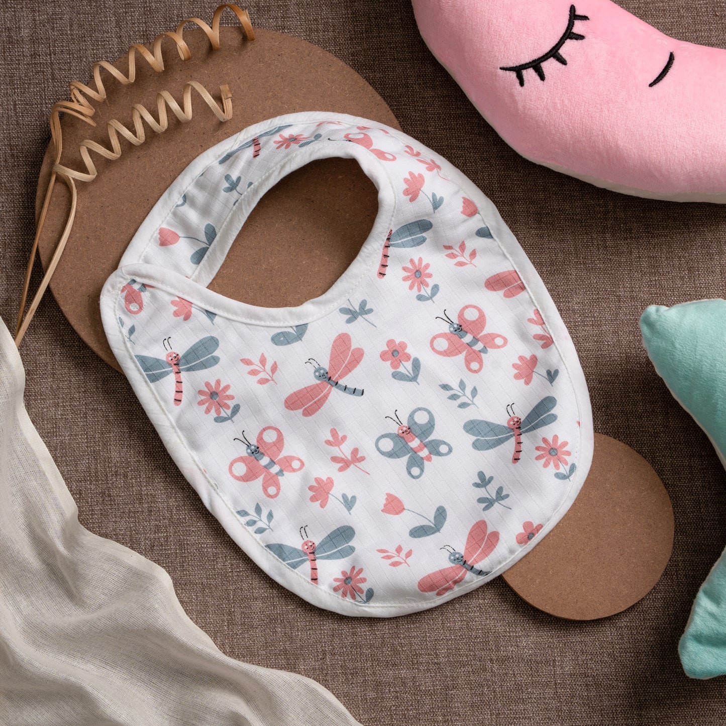 BIB | Organic Muslin | velcro | Baby Botanica