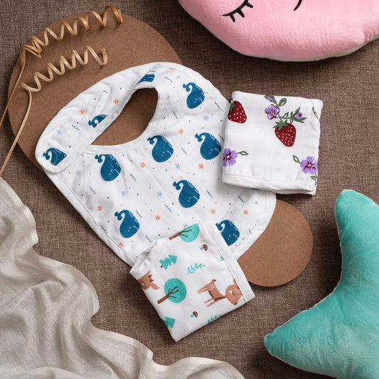 COMBO SAVER | BIB | ORGANIC MUSLIN | GOTS CERTIFIED |