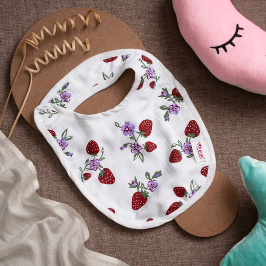 BIB | Organic Muslin | velcro | Berry Breezes