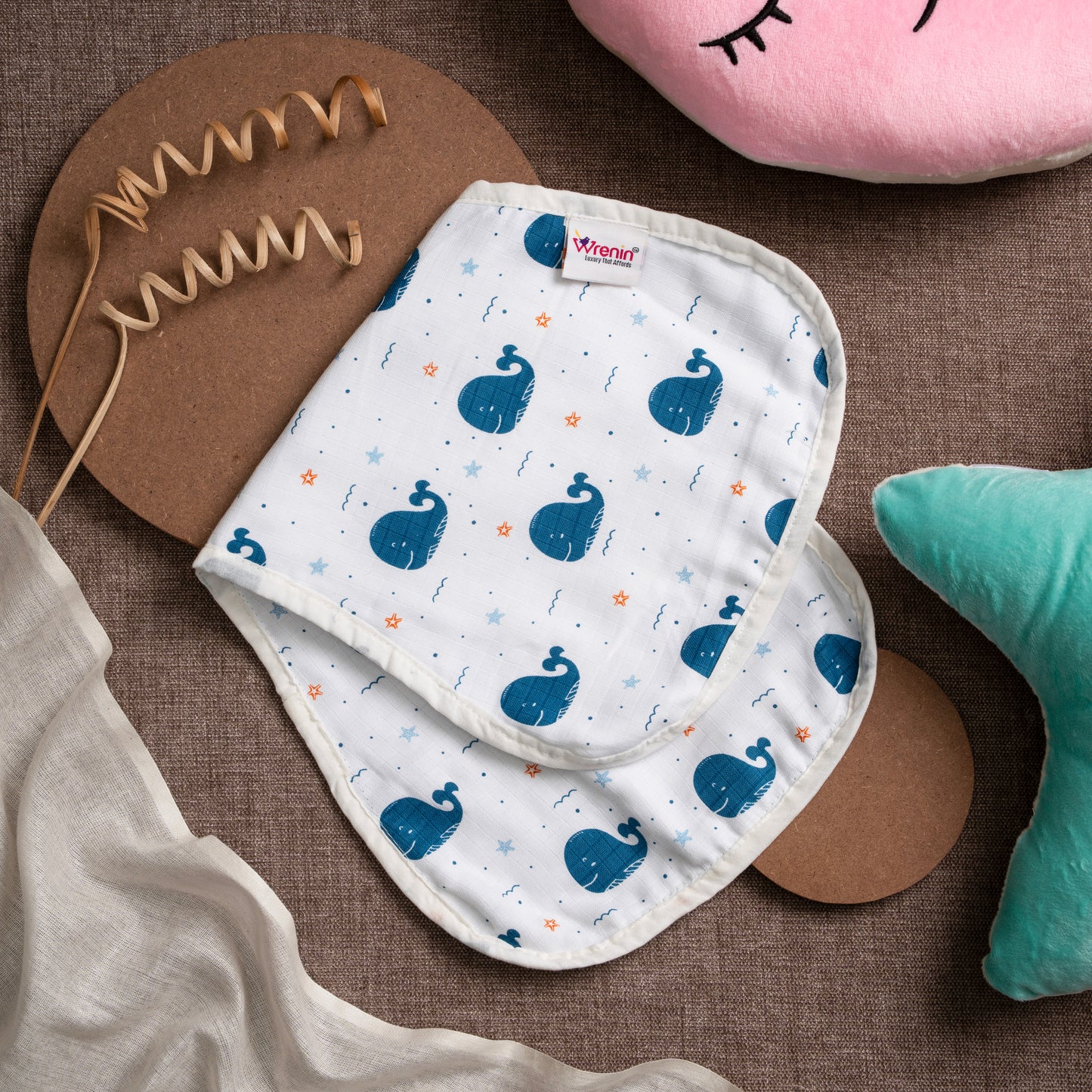 Burp cloth|Muslin | Organic |Wide Wrap | GOTS CERFIFIED| Ocean Majesty