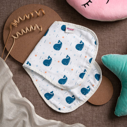 Burp cloth|Muslin | Organic |Wide Wrap | GOTS CERFIFIED| Ocean Majesty