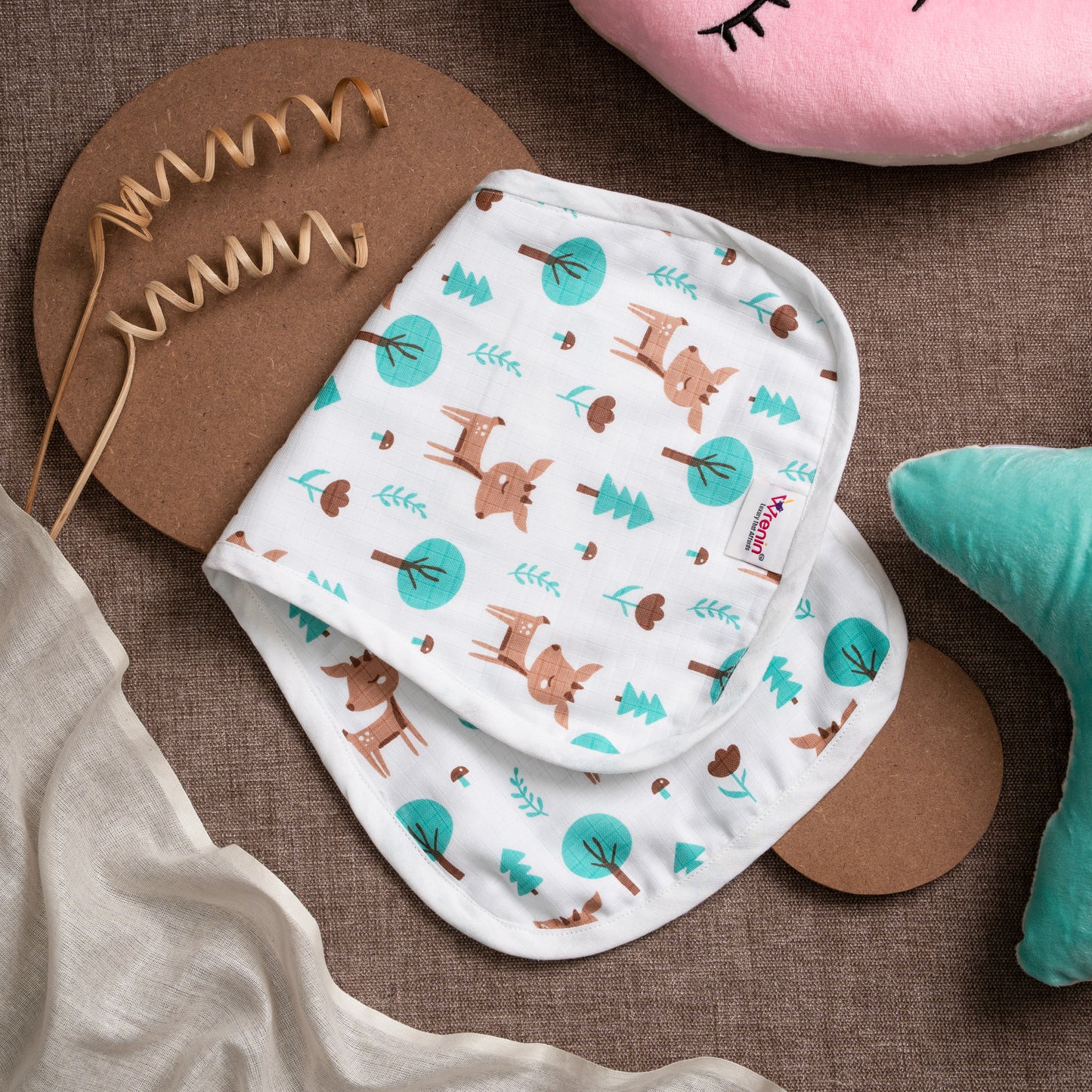 Burp cloth |Muslin | Organic |Wide Wrap | GOTS CERFIFIED| Woodland Luxe