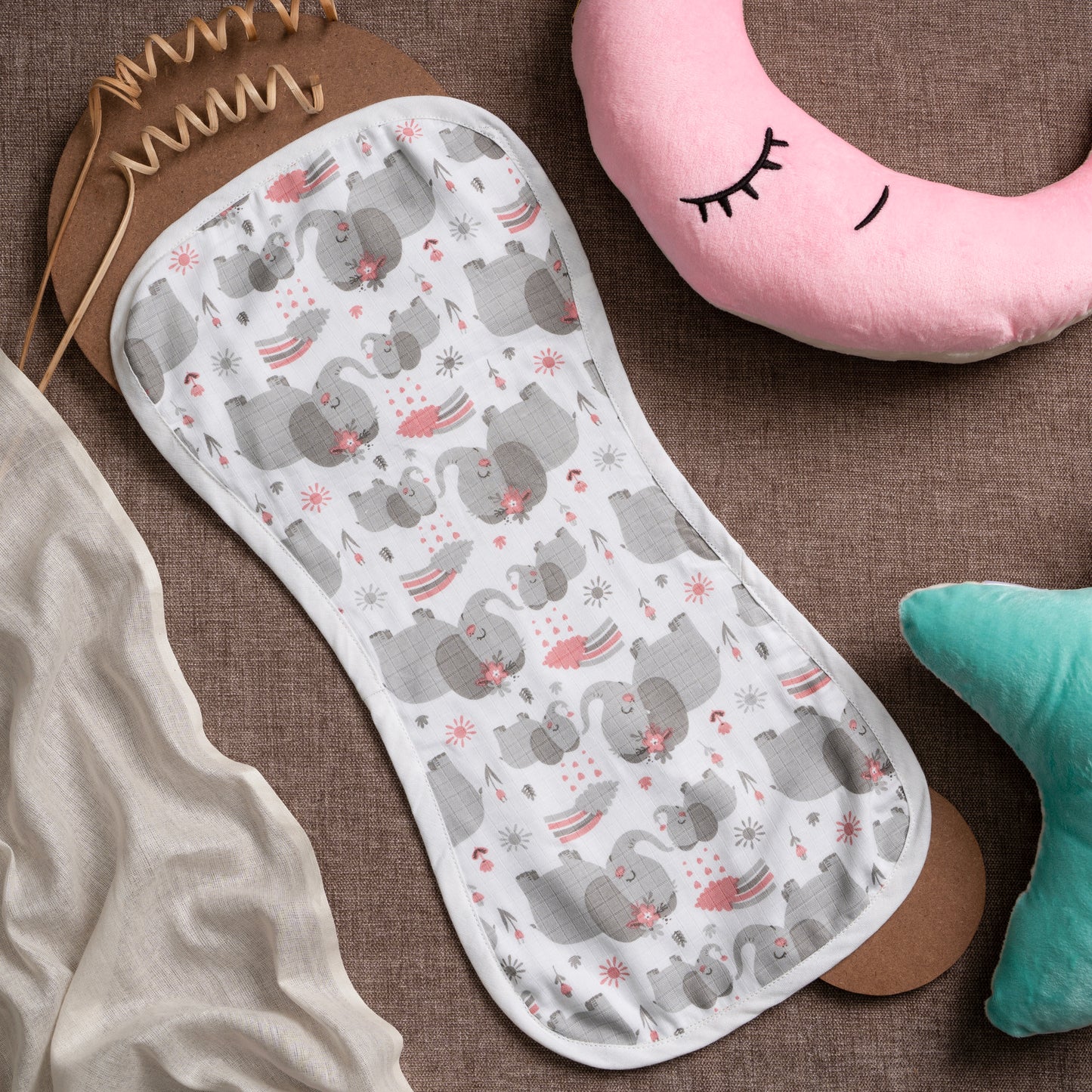 Burp cloth |Muslin | Organic |Wide Wrap | GOTS CERFIFIED| Dreamy Trumpet