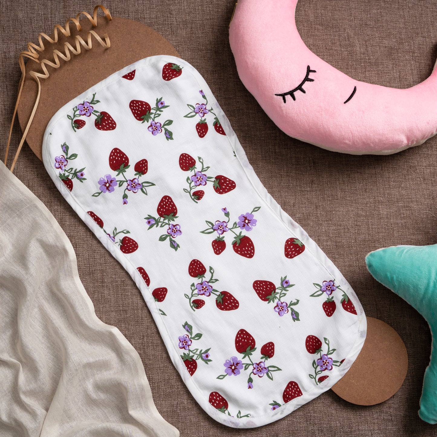 Burp cloth |Muslin | Organic |Wide Wrap | GOTS CERFIFIED| Berry Breezes