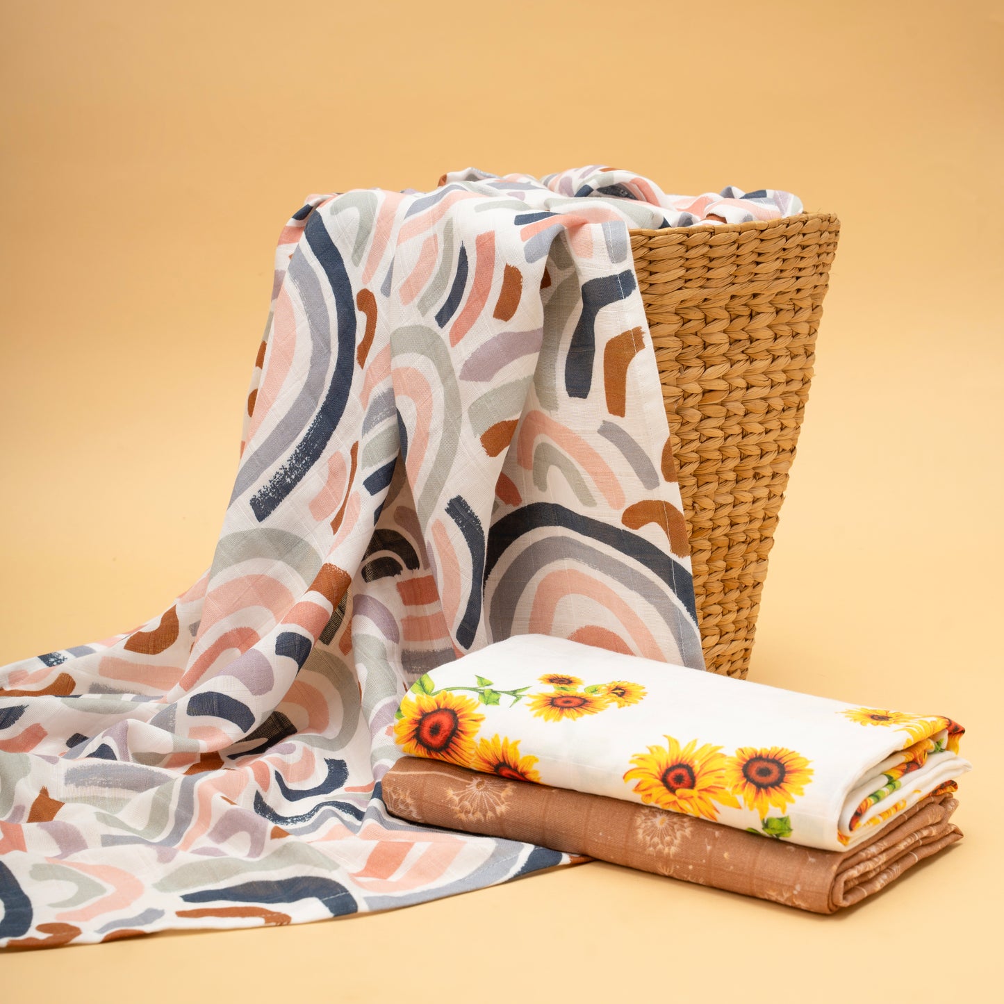 SWADDLES | ORGANIC MUSLIN | 120*100| XL | CANYON RAINBOW