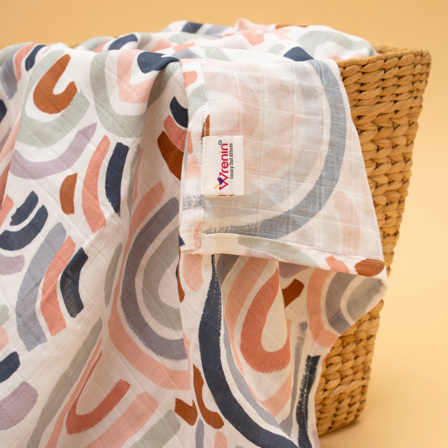 SWADDLES | ORGANIC MUSLIN | 120*100| XL | CANYON RAINBOW