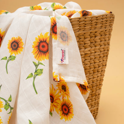 SWADDLES | ORGANIC MUSLIN | 120*100| XL | SUMMER SOLSTIC