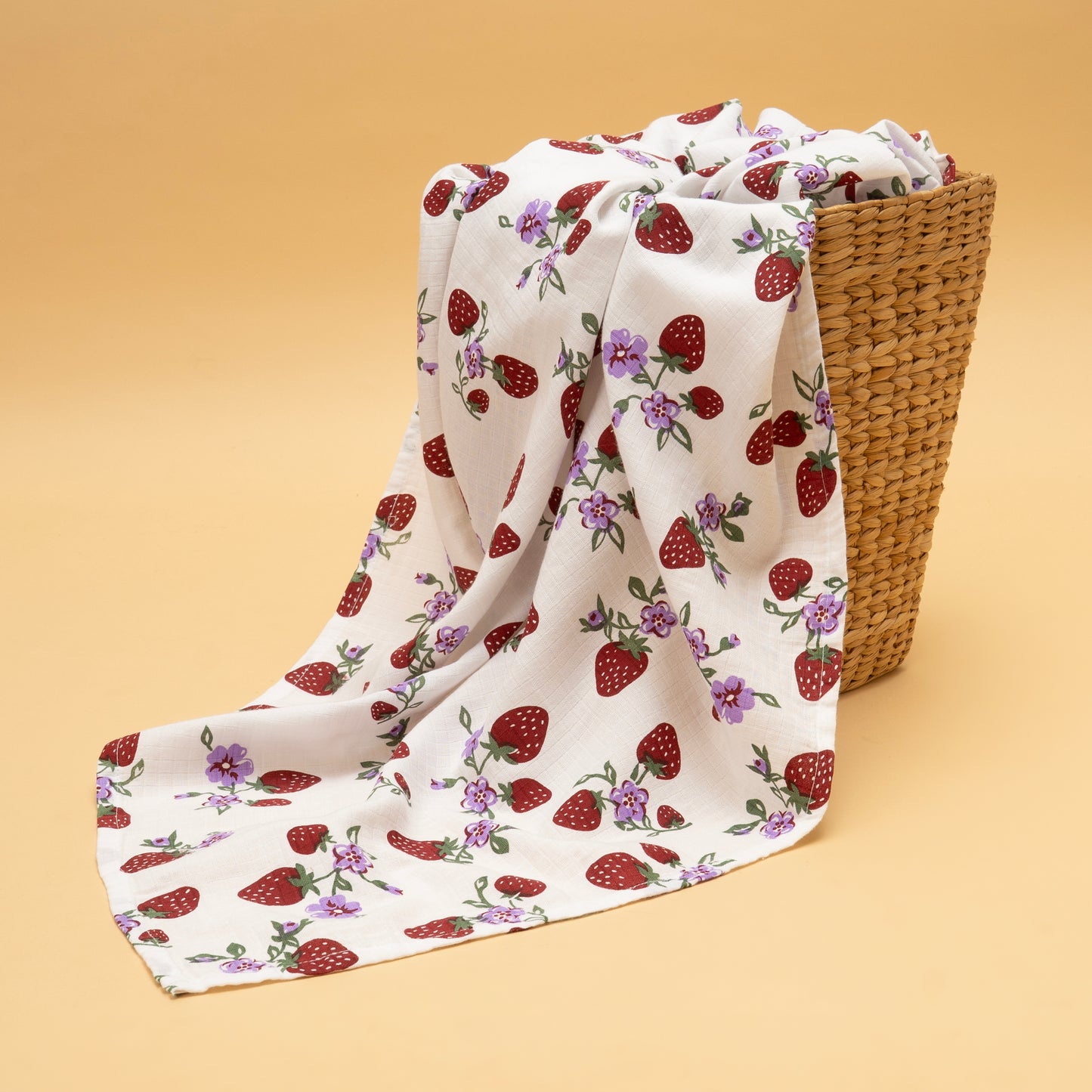 SWADDLES - TOWEL | ORGANIC MUSLIN | GOTS CERTIFIED | 100*100 | BERRY BREEZES