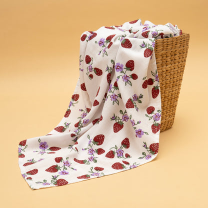 SWADDLES - TOWEL | ORGANIC MUSLIN | GOTS CERTIFIED | 100*100 | BERRY BREEZES