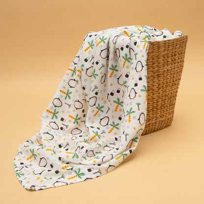 SWADDLES - TOWEL | ORGANIC MUSLIN | GOTS CERTIFIED | 100*100 | FROSTY OASIS