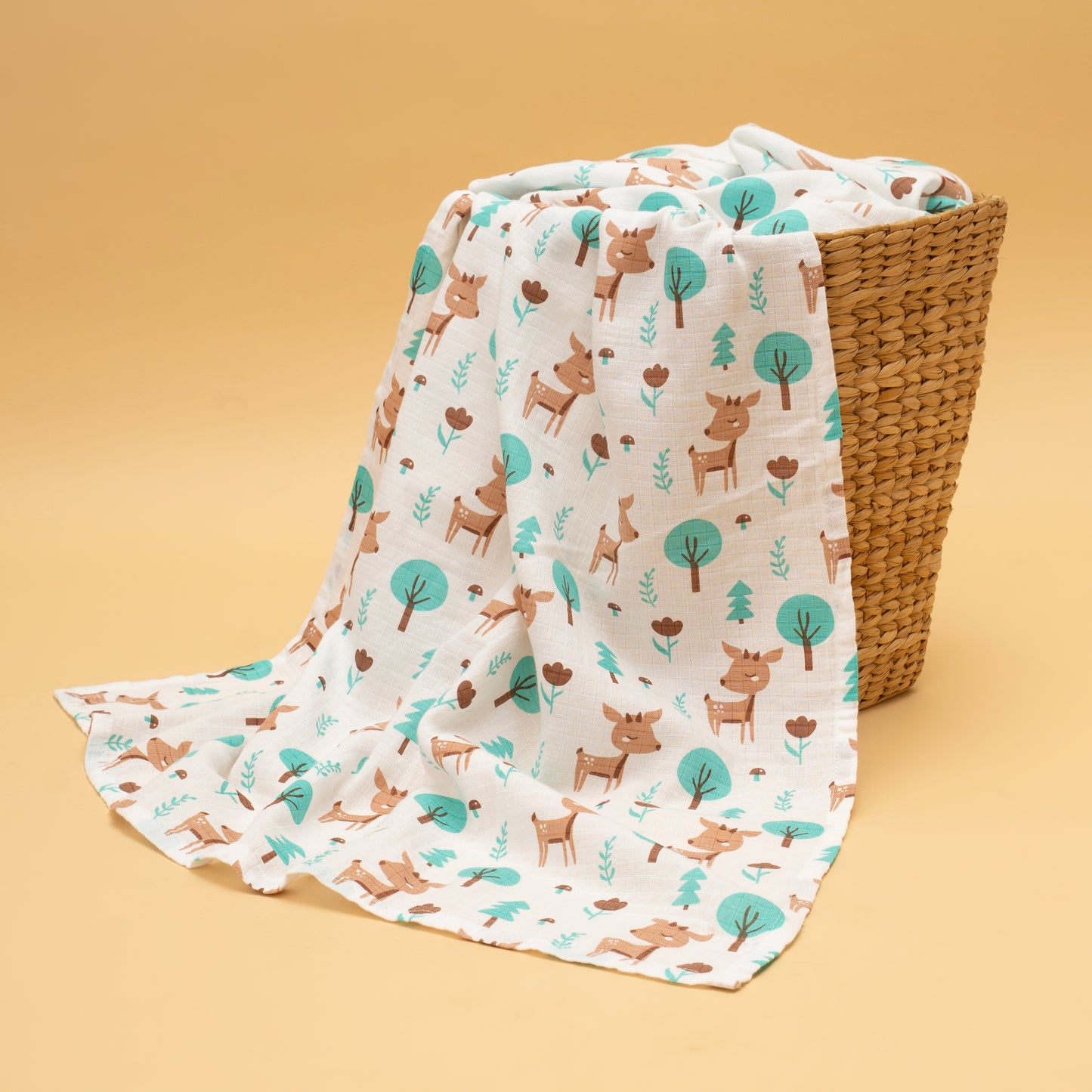 BATH TOWEL | ORGANIC MUSLIN |GOTS CERTIFIED | 75*140 CM | WOODLAND LUXE