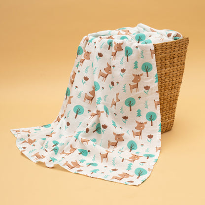 BATH TOWEL | ORGANIC MUSLIN |GOTS CERTIFIED | 75*140 CM | WOODLAND LUXE