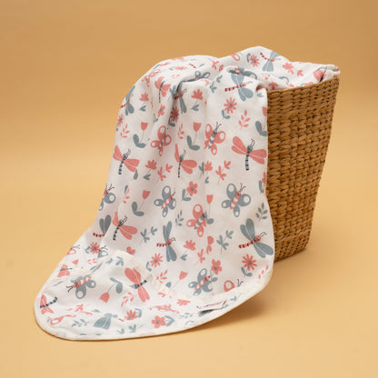 MUSLIN HOODED BLANKET  | 3 LAYER  | BABY BOTANICA