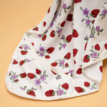 HOODED BLANKET ORGANIC MUSLIN  | 3 LAYER  | BERRY BREEZES