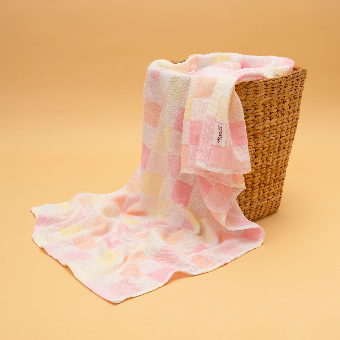 Muslin Towel Printed | Feather Light | Coral Cloud