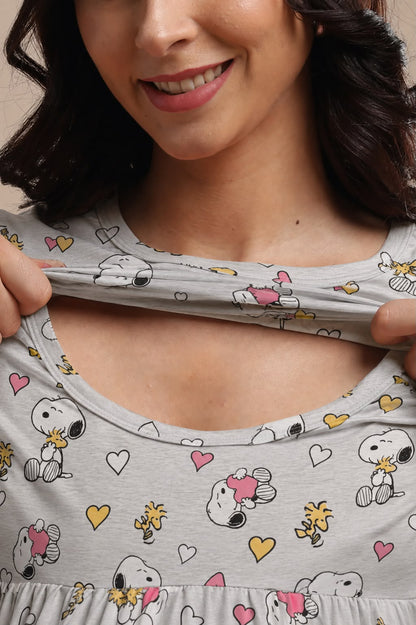 ZIPLESS MATERNITY WEAR | KNITTED COTTON | CLOUD SOFT | SNOOPY