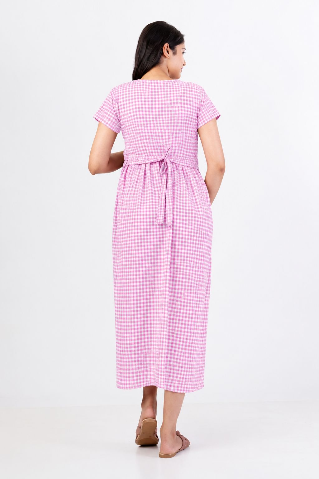 ZIPLESS MATERNITY WEAR | KNITTED COTTON | CLOUD SOFT | CANDY CHECK