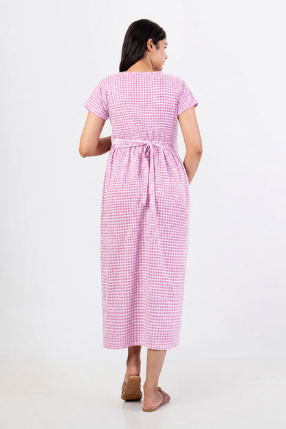 ZIPLESS MATERNITY WEAR | KNITTED COTTON | CLOUD SOFT | CANDY CHECK