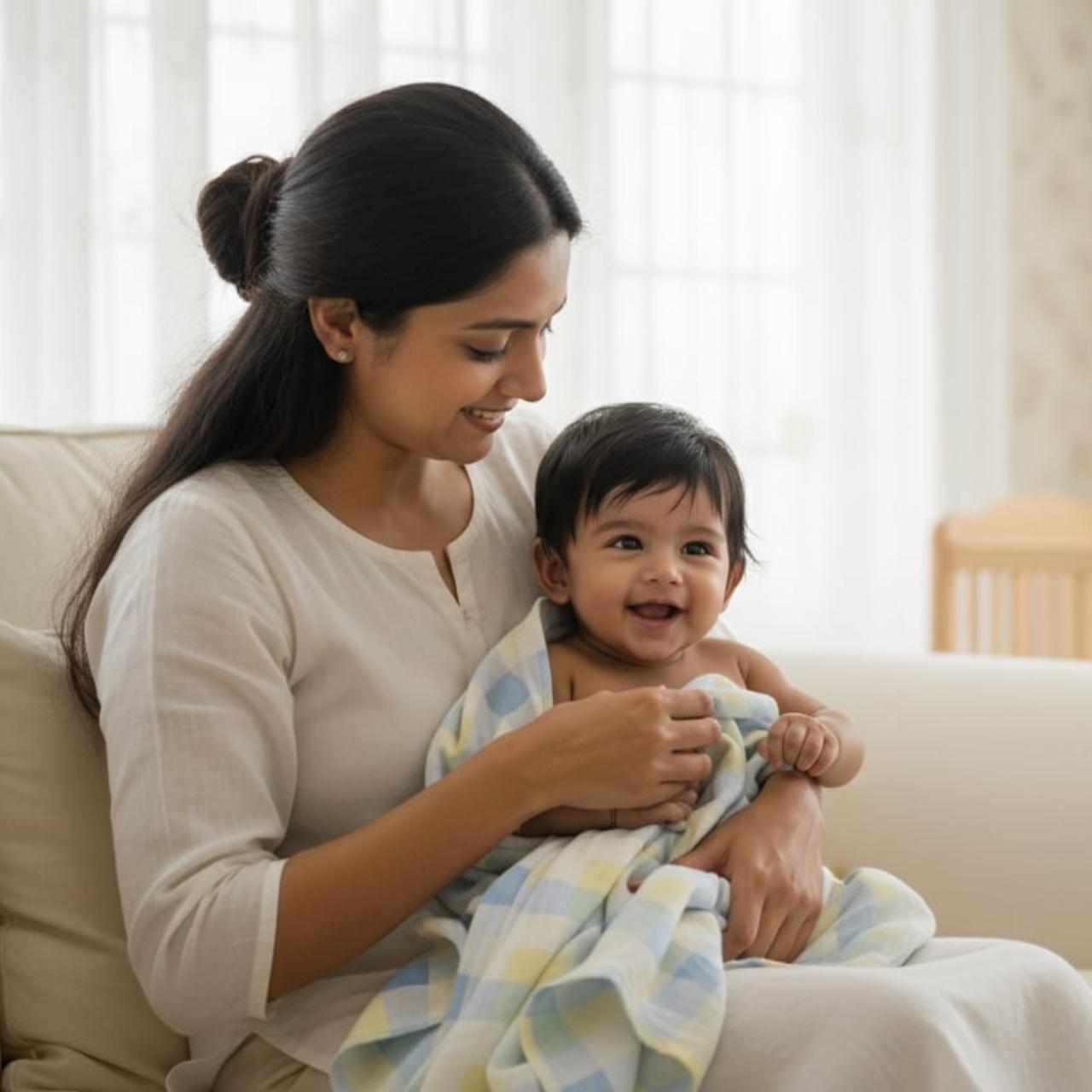 Muslin Towel Printed | Feather Light | Artic Breeze