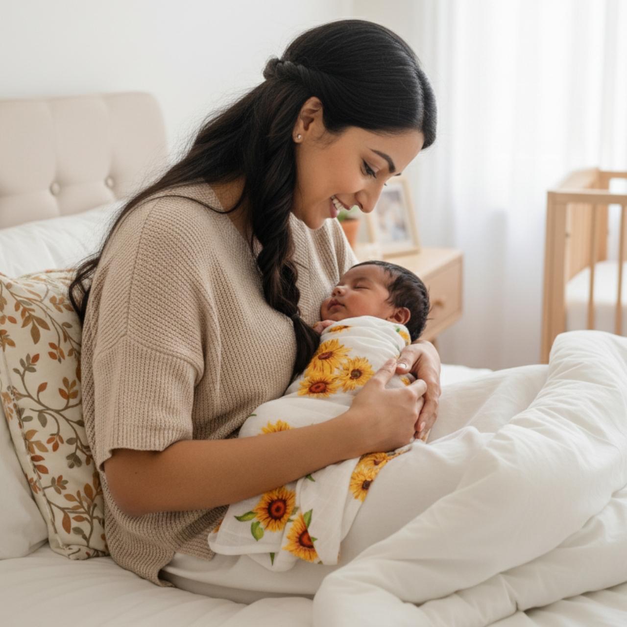 SWADDLES | ORGANIC MUSLIN | 120*100| XL | SUMMER SOLSTIC